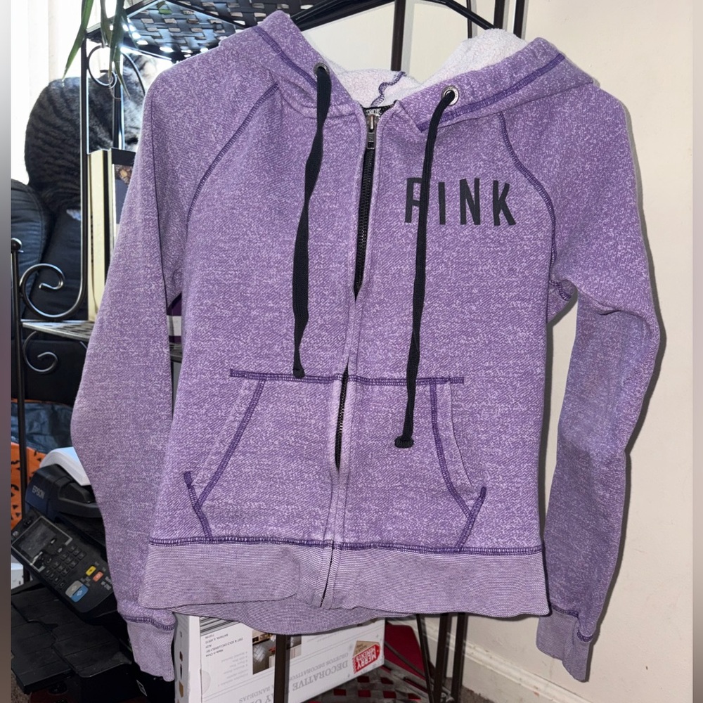 PINK Victoria's Secret Purple Hoodie Jacket